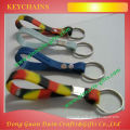 MODERN BASEBALL PVC SIMPLE DESIGN RAINBOW BELT KEYCHAIN